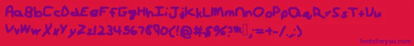 Strikeapose Font – Purple Fonts on Red Background