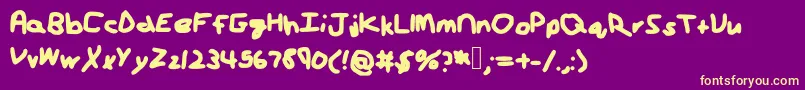 Strikeapose Font – Yellow Fonts on Purple Background