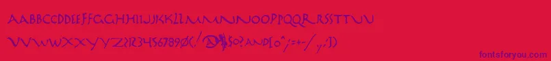 Marathn2 Font – Purple Fonts on Red Background