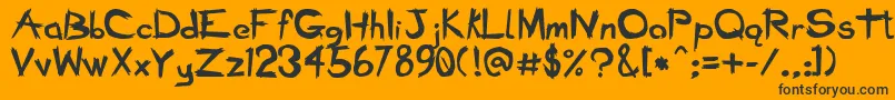 BadSeedBold Font – Black Fonts on Orange Background
