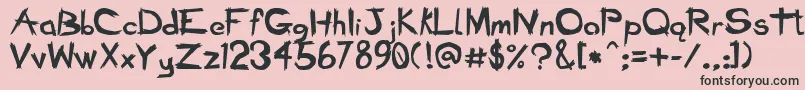 フォントBadSeedBold – ピンクの背景に黒い文字