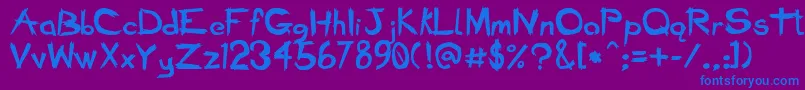 Шрифт BadSeedBold – синие шрифты на фиолетовом фоне