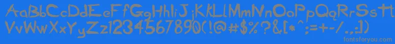 BadSeedBold Font – Gray Fonts on Blue Background