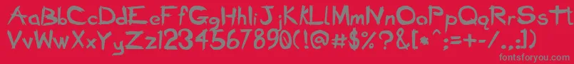 BadSeedBold Font – Gray Fonts on Red Background