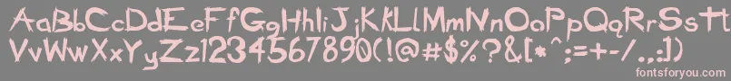 BadSeedBold Font – Pink Fonts on Gray Background