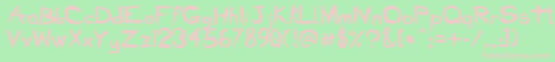 BadSeedBold-fontti – vaaleanpunaiset fontit vihreällä taustalla