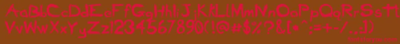 BadSeedBold Font – Red Fonts on Brown Background