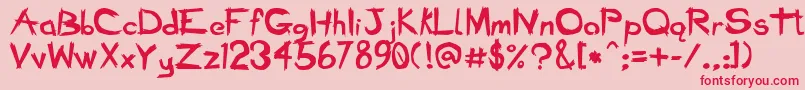 BadSeedBold Font – Red Fonts on Pink Background