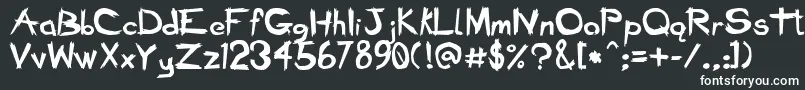 BadSeedBold Font – White Fonts on Black Background