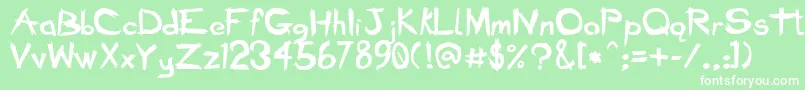 BadSeedBold Font – White Fonts on Green Background