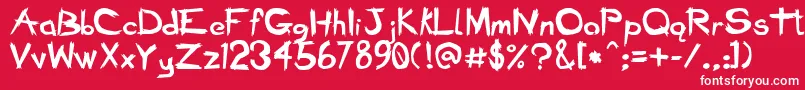 BadSeedBold Font – White Fonts on Red Background