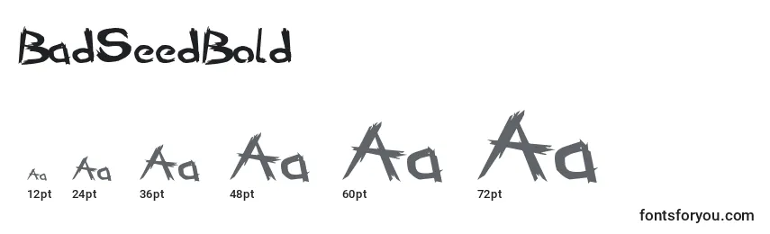 BadSeedBold Font Sizes