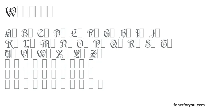 Czcionka Wraith1 – alfabet, cyfry, specjalne znaki