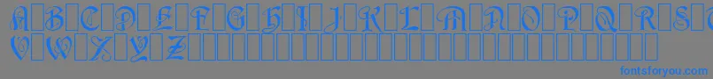フォントWraith1 – 灰色の背景に青い文字