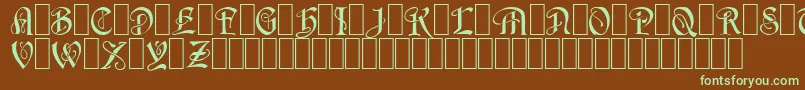 Шрифт Wraith1 – зелёные шрифты на коричневом фоне