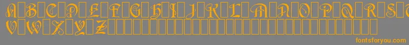 Wraith1-Schriftart – Orangefarbene Schriften auf grauem Hintergrund