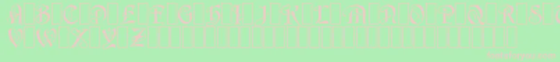 フォントWraith1 – 緑の背景にピンクのフォント
