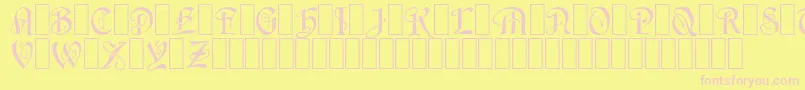 Wraith1-fontti – vaaleanpunaiset fontit keltaisella taustalla