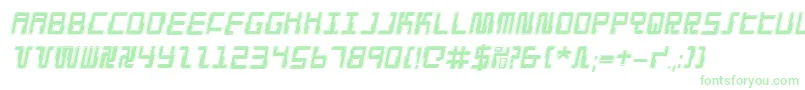Шрифт DroidLoverProItalic – зелёные шрифты
