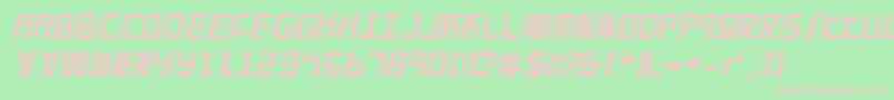DroidLoverProItalic Font – Pink Fonts on Green Background