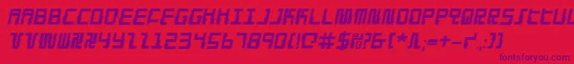 DroidLoverProItalic Font – Purple Fonts on Red Background
