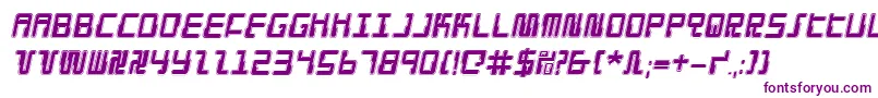 DroidLoverProItalic-Schriftart – Violette Schriften
