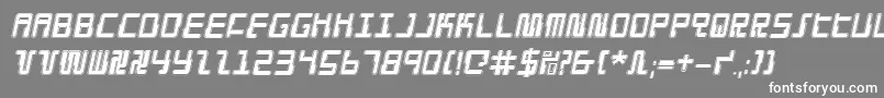 Шрифт DroidLoverProItalic – белые шрифты на сером фоне