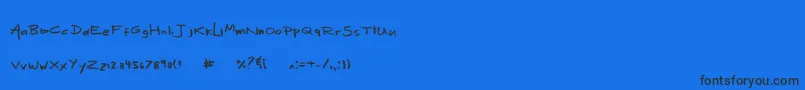 MixMotley Font – Black Fonts on Blue Background