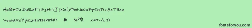 MixMotley Font – Black Fonts on Green Background