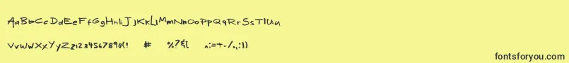 MixMotley Font – Black Fonts on Yellow Background
