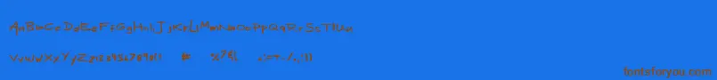 Saiba mais sobre a fonte MixMotley Fonte MixMotley – fontes marrons em um fundo azul