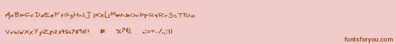 MixMotley Font – Brown Fonts on Pink Background