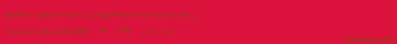 MixMotley Font – Brown Fonts on Red Background