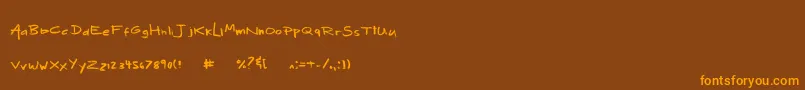 MixMotley Font – Orange Fonts on Brown Background