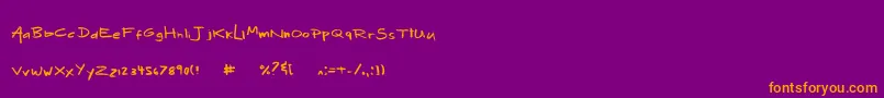 MixMotley Font – Orange Fonts on Purple Background