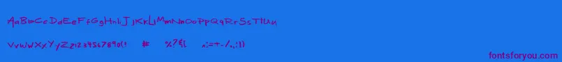 MixMotley Font – Purple Fonts on Blue Background