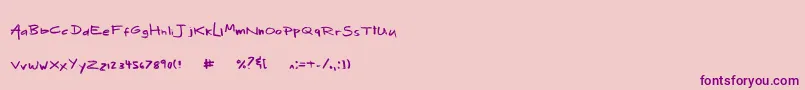 MixMotley Font – Purple Fonts on Pink Background