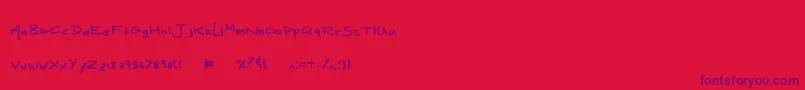 Police MixMotley – polices violettes sur fond rouge