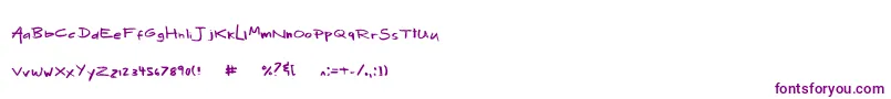 MixMotley-Schriftart – Violette Schriften auf weißem Hintergrund