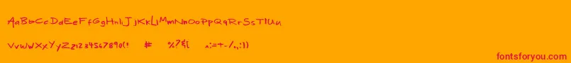 More about MixMotley Font MixMotley Font – Red Fonts on Orange Background
