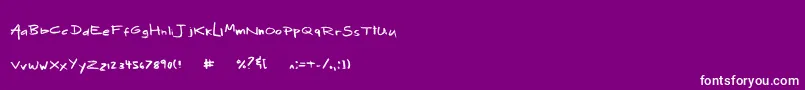 MixMotley-Schriftart – Weiße Schriften auf violettem Hintergrund
