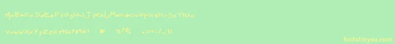 MixMotley Font – Yellow Fonts on Green Background