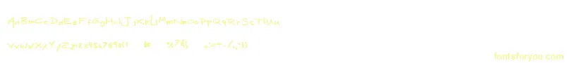 MixMotley Font – Yellow Fonts on White Background