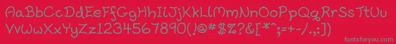 Harrowprint Font – Gray Fonts on Red Background