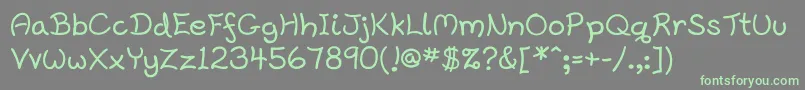 Harrowprint Font – Green Fonts on Gray Background