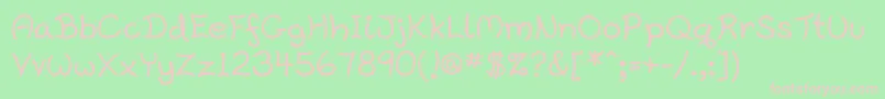 Harrowprint Font – Pink Fonts on Green Background