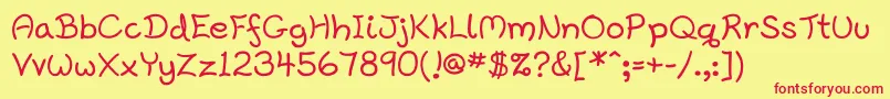 Harrowprint Font – Red Fonts on Yellow Background