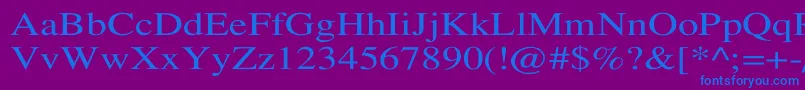 TempofontWd Font – Blue Fonts on Purple Background