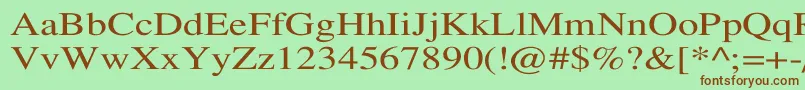 TempofontWd Font – Brown Fonts on Green Background