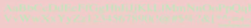 TempofontWd Font – Green Fonts on Pink Background